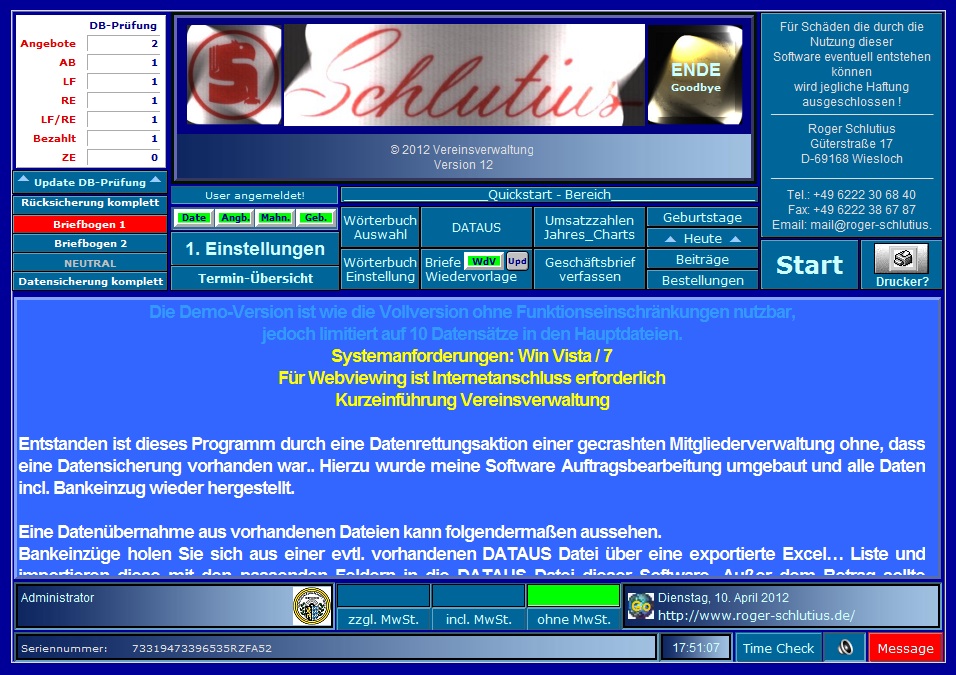 Verein screenshot